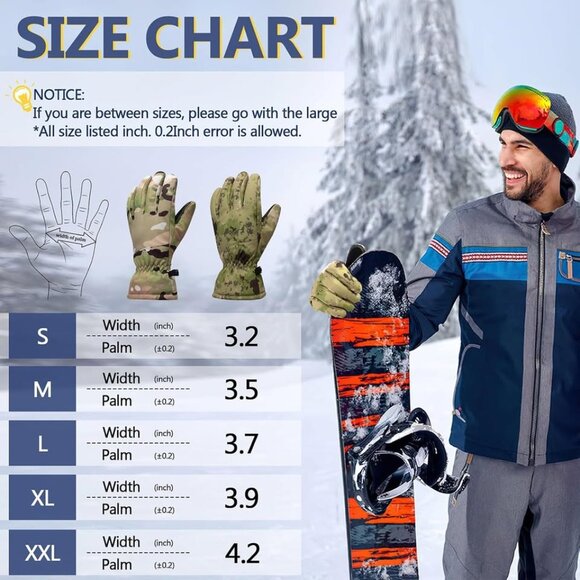 Camouflage Winter Gloves (XL) - Picture 5 of 7